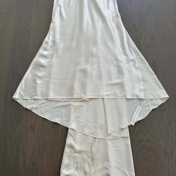 Reformation Margot Wedding Dress Gown Silk Satin Ivory Mermaid Train With Tags 6 - Picture 5 of 14